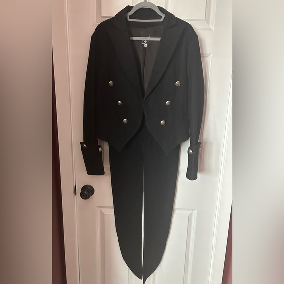 Shrine of Hollywood Imperial Tailcoat - Black Denim - Picture 1 of 3